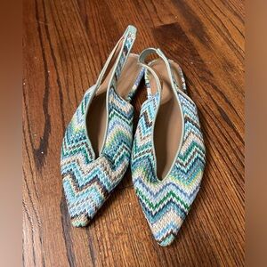 JustFab vintage inspired slingback pointed shoes-Size 9-NWT
